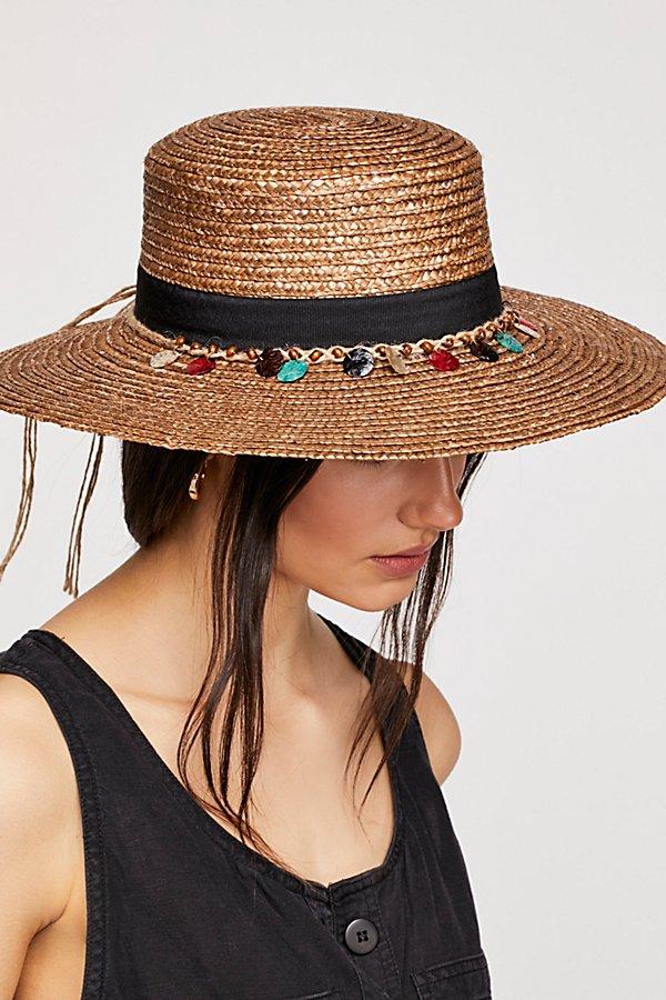 Tiki Ti Embroidered Straw Boater By Free People